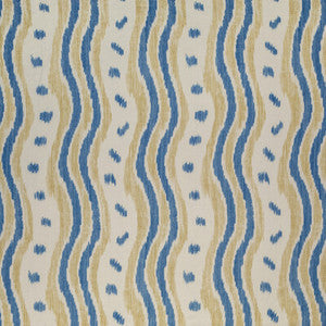 Ikat Stripe Blue/Yellow by Lee Jofa Designer Fabric