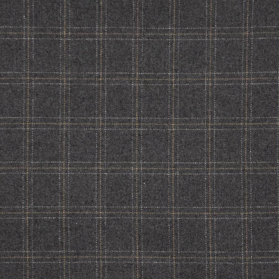 Barrie # 430 Carbon by Maxwell Designer Fabric Menswear Ii-Plaids & Checks 40% WOOL
35% POLYESTER
15% NYLON
10% ACRYLIC INDIA V-3.4" H-3.4" 55" - Swanky Fabrics -