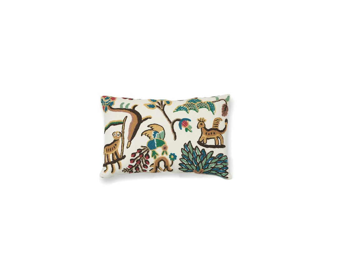 Fables - Crewel Pillow 14 X 22 - Blue / Multi BHLFABPILL0001 by Scalamandre Designer Pillow