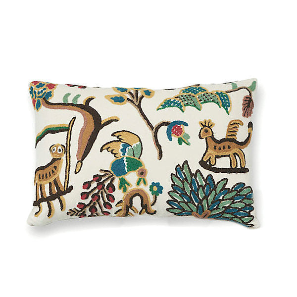 Fables - Crewel Lumbar Pillow/Blue / Multi by Scalamandre Pillow Scalamandre Pillow Fables - Crewel Lumbar Pillow/Blue / MultiPillow 60% COTTON 40% WOOL USA </p><p>Repeat: H: , V: - Fabric Carolina -