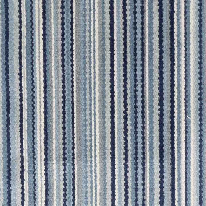 Bingo 1 Indigo by Stout Designer Fabric LIVING IS EASY LAKE/OCEAN 84%SVI 16%POL USA Horizontal: 0.125 and Vertical: 6.750 57 in - Swanky Fabrics -