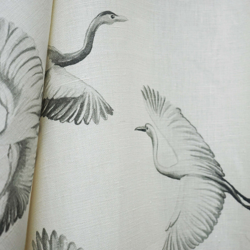 Birdie 92Sj103 by JF Designer Fabric JF STUDIO 100% Linen India Horizontal: 13.5 and Vertical: 33.5 55 - Swanky Fabrics -