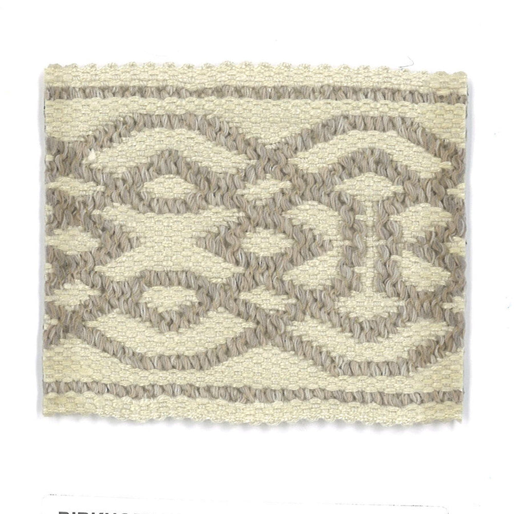 Birkhoff 2 Stone by Stout Designer Trim TREND ALERT TRIM 41%COT 34%LIN 22%SVI 3%POL CHINA Horizontal: 2.75 and Vertical: 0 2.38 in - Swanky Fabrics -