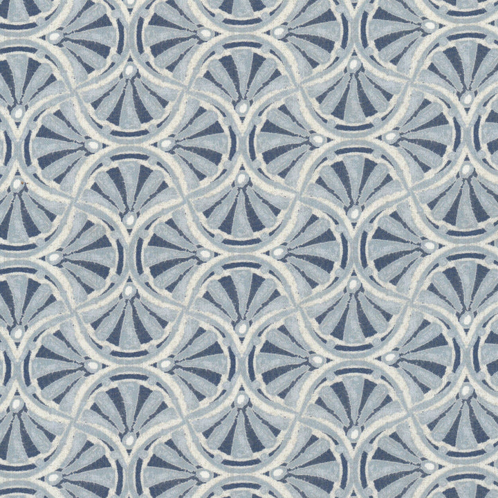 Bishop 2 Harbor by Stout Designer Fabric RAINBOW LIBRARY HAZE/SKY 90%COT 10%LIN USA Horizontal: 2.750 and Vertical: 2.750 54 in - Swanky Fabrics -
