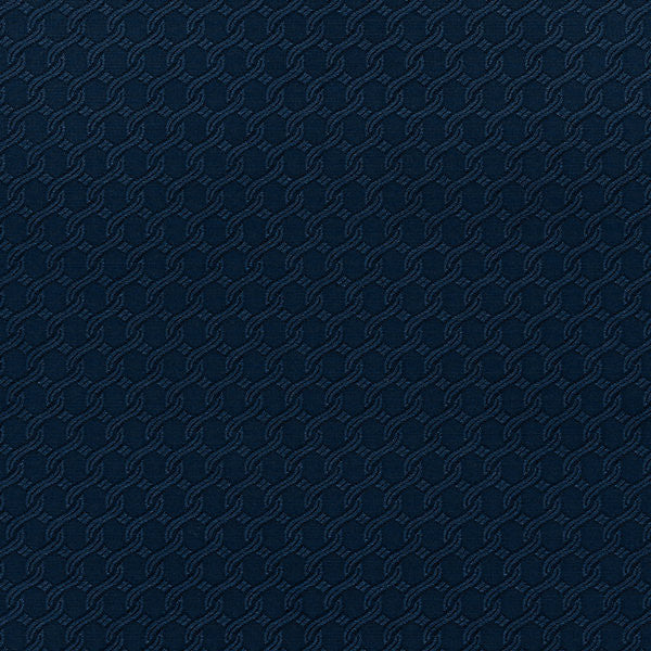 Chain Weave/Navy K65120-005 by Boris Kroll Designer Fabric CALYPSO STOCKED AT SCALAMANDRE WAREHOUSE 18% POLYESTER|82% COTTON USA HEAVY DUTY Horizontal: 2.063" and Vertical: 1.188" 58" - Swanky Fabrics -