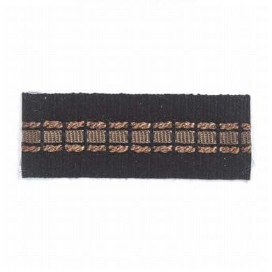 Blarney 12 Onyx by Stout Designer Trim INSPIRATIONS TRIM 52%SVI 31%ACT 17%POL ITALY Horizontal: 0.000 and Vertical: 0.000 1.15 in - Swanky Fabrics -