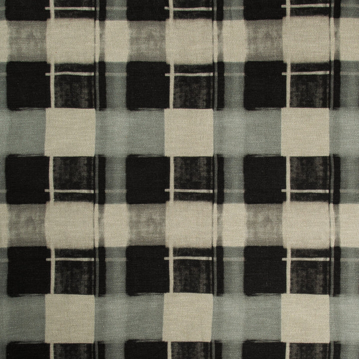 Blockaded Kohl by Kravet Design Designer Fabric BARCLAY BUTERA SAGAMORE LINEN - 52%;VISCOSE - 33%;COTTON - 15% Italy HEAVY Horizontal: 13.77 and Vertical: 21 54 - Swanky Fabrics -