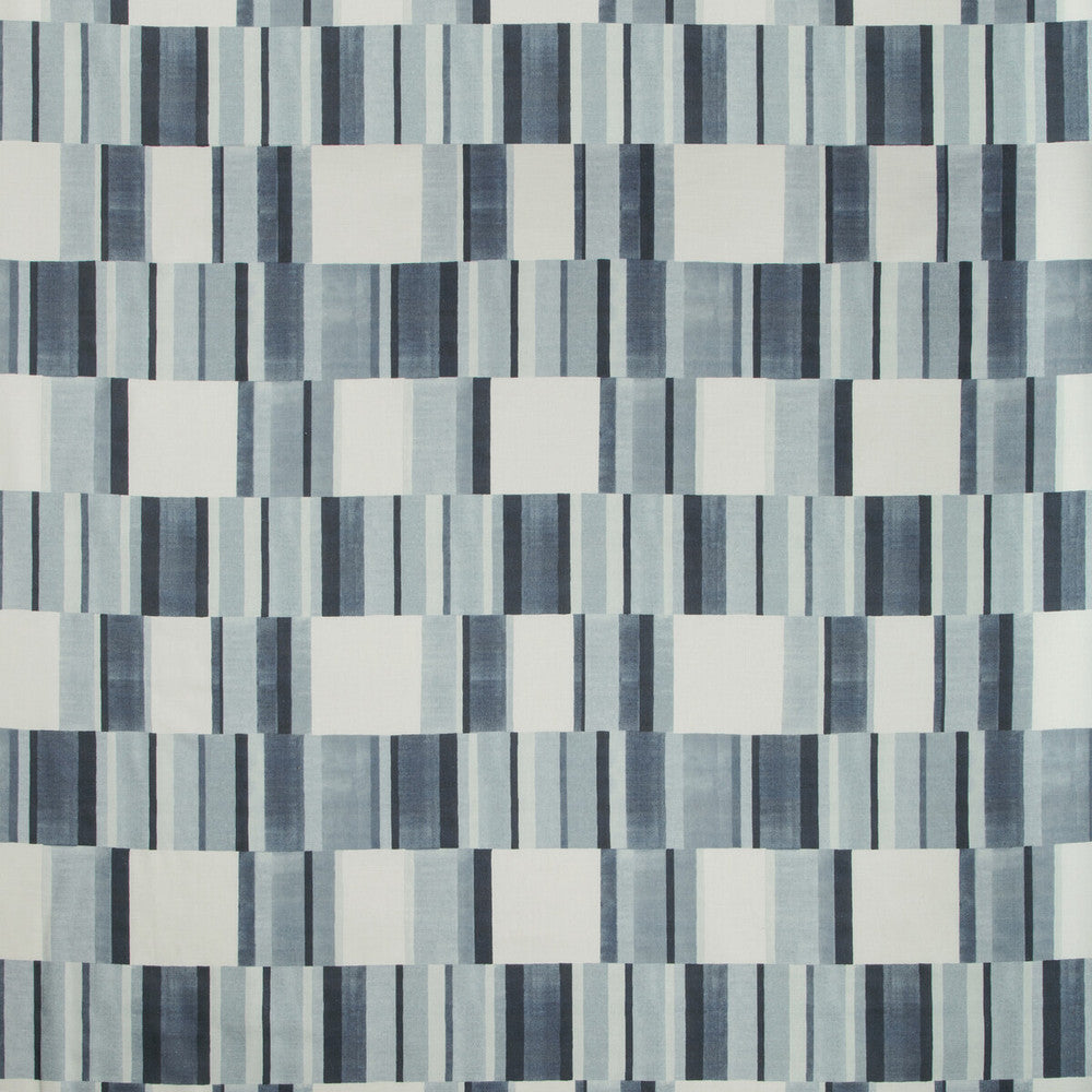 Blockstack Chambray by Kravet Basics Designer Fabric NATE BERKUS WELL-TRAVELED COTTON - 90%;LINEN - 10% Pakistan MEDIUM Horizontal: 18 and Vertical: 23.625 54 - Swanky Fabrics -