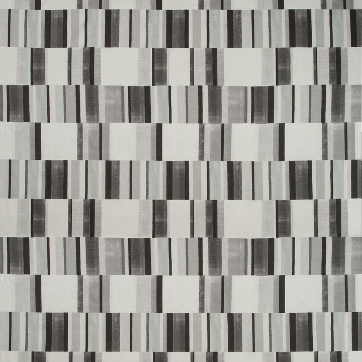 Blockstack Graphite by Kravet Basics Designer Fabric NATE BERKUS WELL-TRAVELED COTTON - 90%;LINEN - 10% Pakistan MEDIUM Horizontal: 18 and Vertical: 23.625 54 - Swanky Fabrics -