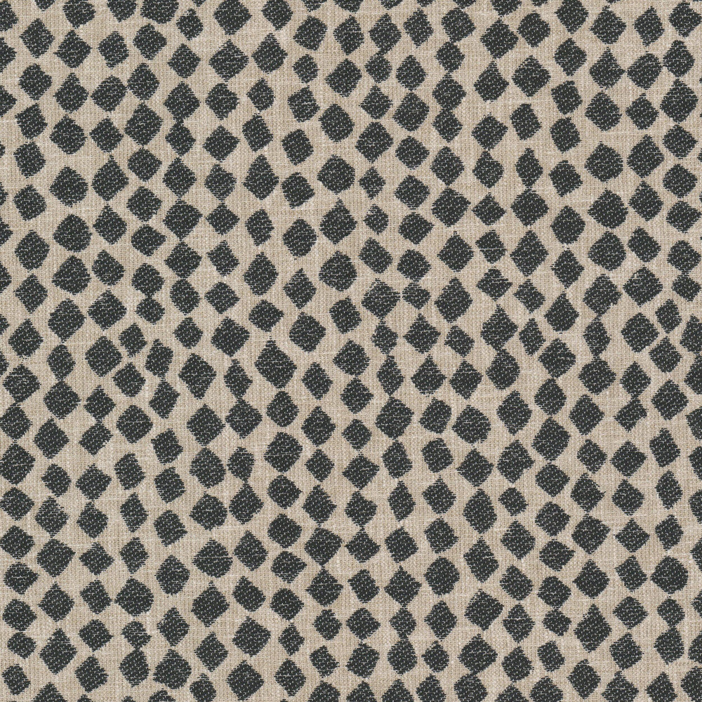 Bluefield 2 Ebony by Stout Designer Fabric RAINBOW LIBRARY ALMOND/GRANITE 67%POL 33%COT INDIA Horizontal: 9.250 and Vertical: 11.375 54 in - Swanky Fabrics -