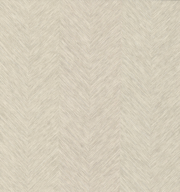 Chevron Cream Metallic Wallpaper by Antonina Vella Designer Antonina Vella Boho Luxe Covers about 72 square feet 36-in by 24-ft long roll Unpasted 0 - Swanky Fabrics -