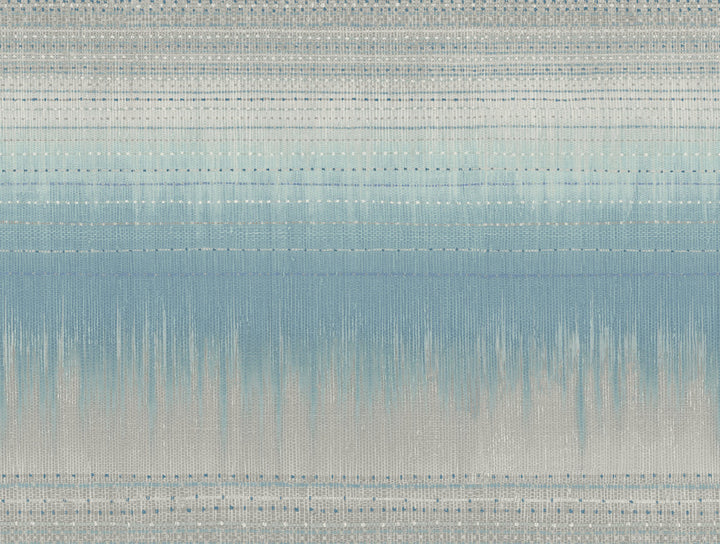 Desert Textile Blue Wallpaper by Antonina Vella Designer Antonina Vella Boho Luxe Covers about 60.8 square feet 27-in by 27-ft long roll Unpasted 20.5 - Swanky Fabrics -