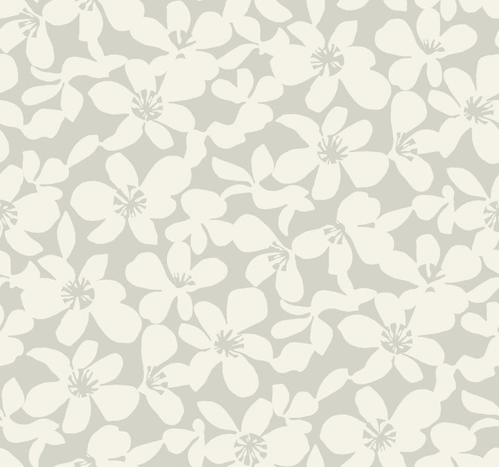 Free Spirit Grey Wallpaper by Antonina Vella Designer Antonina Vella Boho Luxe Covers about 60.8 square feet 27-in by 27-ft long roll Unpasted 25.25 - Swanky Fabrics -