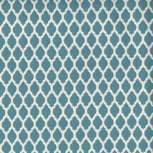 Bowman Aqua by Norbar Designer Fabric 36% RAYON 33% POLYESTER CHINA 1 1/2"V 1 1/4"H 56 - Swanky Fabrics -