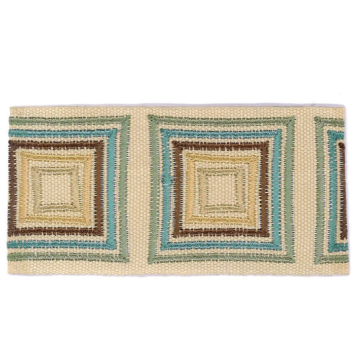 Boxcar 5 Aqua by Stout Designer Trim ACCENTS TAPES & BORDERS 100%SVI CHINA </p><p>Repeat: 0 2 in - Swanky Fabrics -