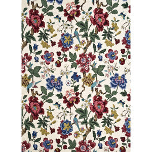 Persian Pomegranate Red/Indigo/Stone by G P & J Baker Designer Fabric