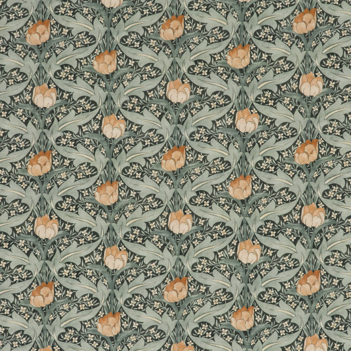 Tulip & Jasmine Teal by G P & J Baker Designer Fabric ORIGINALS V VISCOSE - 85%;LINEN - 15% United Kingdom HEAVY Horizontal: 13.396 and Vertical: 13.396 53.978 - Swanky Fabrics -