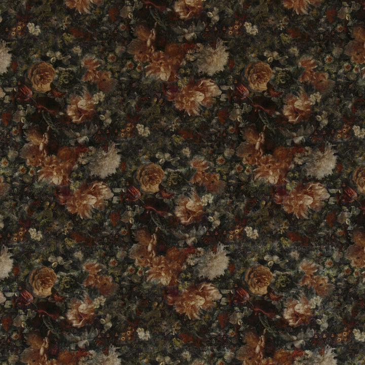 Royal Garden Velvet Amber/Jade by G P & J Baker Designer Fabric HISTORIC ROYAL PALACES VISCOSE - 55%;COTTON - 45% Italy HEAVY Horizontal: 27.186 and Vertical: 25.216 53.978 - Swanky Fabrics -