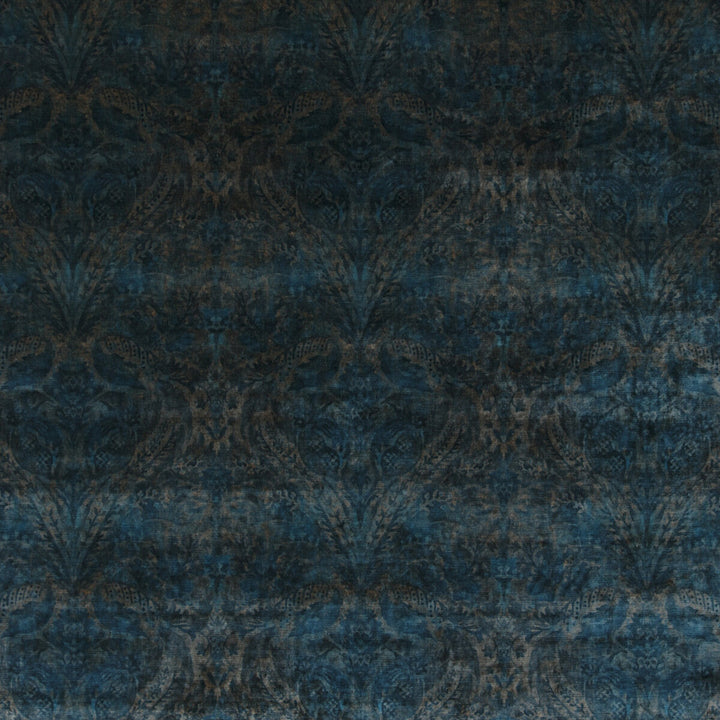 Royal Damask Velvet Sapphire by G P & J Baker Designer Fabric HISTORIC ROYAL PALACES VISCOSE - 55%;COTTON - 45% Italy HEAVY Horizontal: 17.73 and Vertical: 15.366 53.19 - Swanky Fabrics -