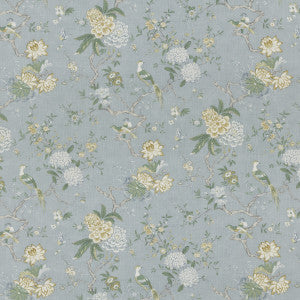 Oriental Bird Signature Soft Blue by G P & J Baker Designer Fabric