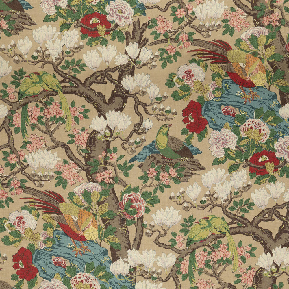 Rockbird Signature Multi by G P & J Baker Designer Fabric SIGNATURE PRINTS LINEN - 100% Thailand MEDIUM Horizontal: 48.068 and Vertical: 40.976 48.068 - Swanky Fabrics -