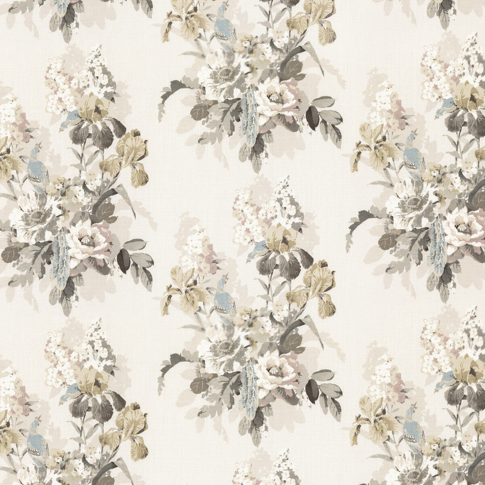Bird & Iris Ivory/Mole by G P & J Baker Fabric G P & J Baker Fabric Bird & Iris Ivory/MoleFabric SIGNATURE PRINTS LINEN - 100% Thailand </p><p>Repeat: H: 17.336, V: 25.61 52.796 - Fabric Carolina -