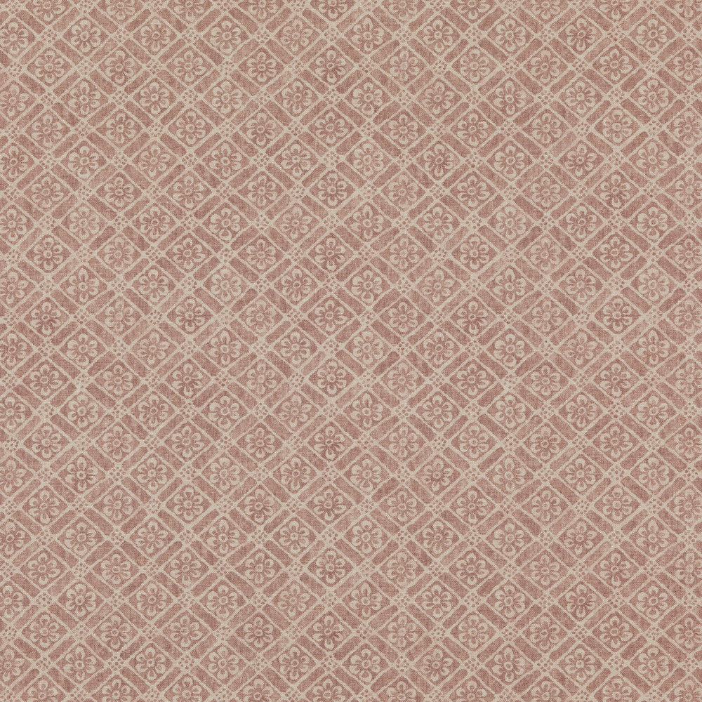 Moreton Trellis Spice by G P & J Baker Designer Fabric SIGNATURE PRINTS LINEN - 100% Thailand Horizontal: 7.486 and Vertical: 9.85 52.796 - Swanky Fabrics -