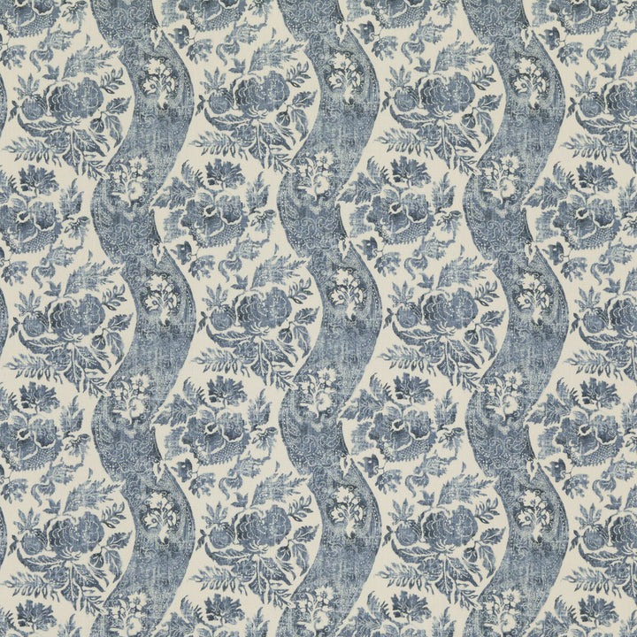Caldbeck Indigo/Ivory by G P & J Baker Designer Fabric SIGNATURE PRINTS LINEN - 100% Thailand MEDIUM Horizontal: 13.002 and Vertical: 14.972 52.008 - Swanky Fabrics -