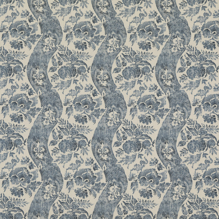 Caldbeck Indigo/Linen by G P & J Baker Designer Fabric SIGNATURE PRINTS LINEN - 100% Thailand MEDIUM Horizontal: 13.002 and Vertical: 14.972 52.008 - Swanky Fabrics -