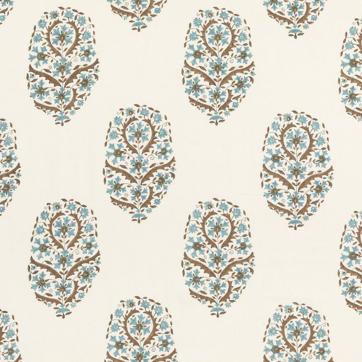 Aydon Teal by G P & J Baker Designer Fabric ARTISAN II LINEN - 90%;POLYESTER - 10% India Horizontal: 17.336 and Vertical: 21.67 52.008 - Swanky Fabrics -