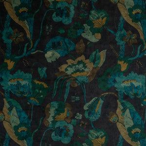 California Velvet Indigo/Teal by G P & J Baker Designer Fabric