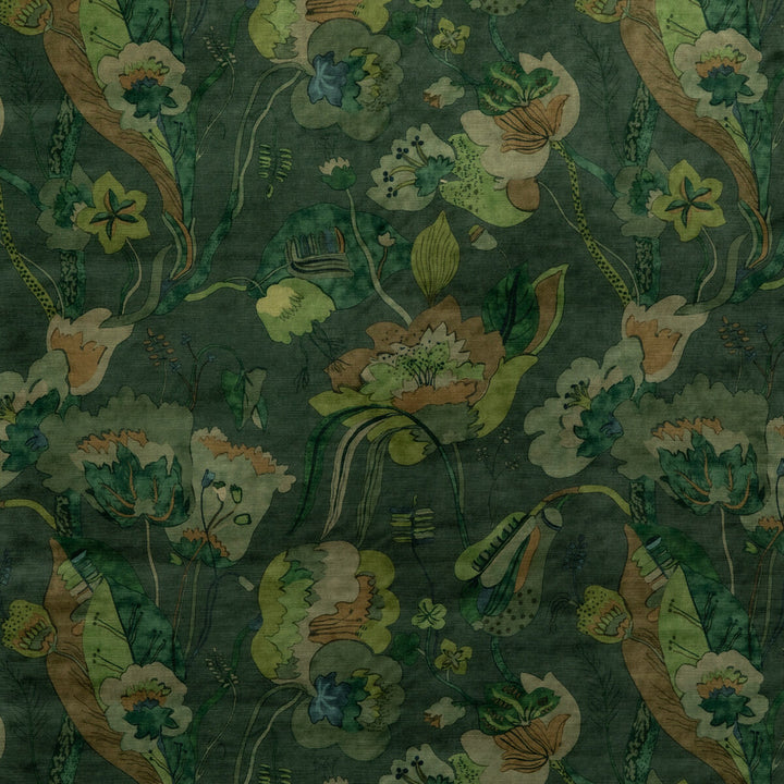 California Velvet Emerald by G P & J Baker Designer Fabric SIGNATURE VELVETS VISCOSE - 60%;COTTON - 30%;POLYESTER - 10% Italy Horizontal: 26.989 and Vertical: 28.368 53.978 - Swanky Fabrics -