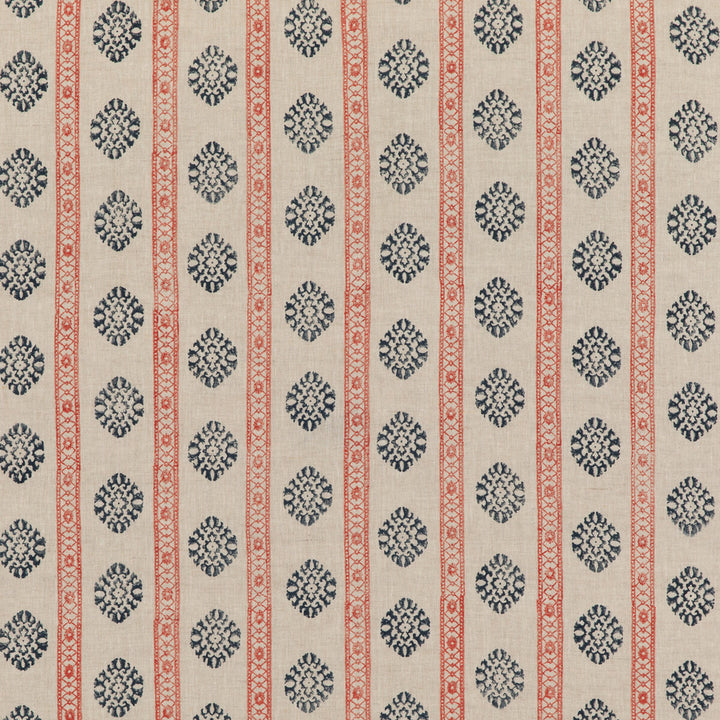 Alma Red/Indigo by G P & J Baker Fabric G P & J Baker Fabric Alma Red/IndigoFabric COROMANDEL SMALL PRINTS LINEN - 100% India </p><p>Repeat: H: 7.5648, V: 3.94 53.978 - Fabric Carolina -