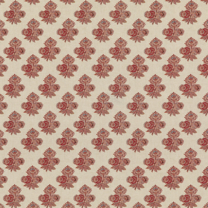 Poppy Paisley Red by G P & J Baker Designer Fabric COROMANDEL SMALL PRINTS VISCOSE - 82%;LINEN - 18% United Kingdom Horizontal: 5.4372 and Vertical: 5.91 54.372 - Swanky Fabrics -