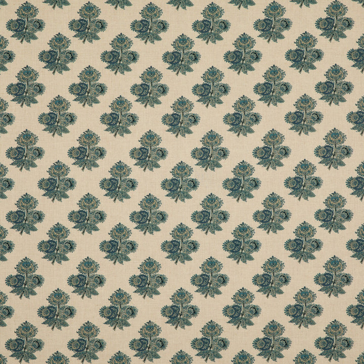 Poppy Paisley Indigo by G P & J Baker Designer Fabric COROMANDEL SMALL PRINTS VISCOSE - 82%;LINEN - 18% United Kingdom - Horizontal: 5.4372 and Vertical: 5.91 54.372 - Swanky Fabrics -