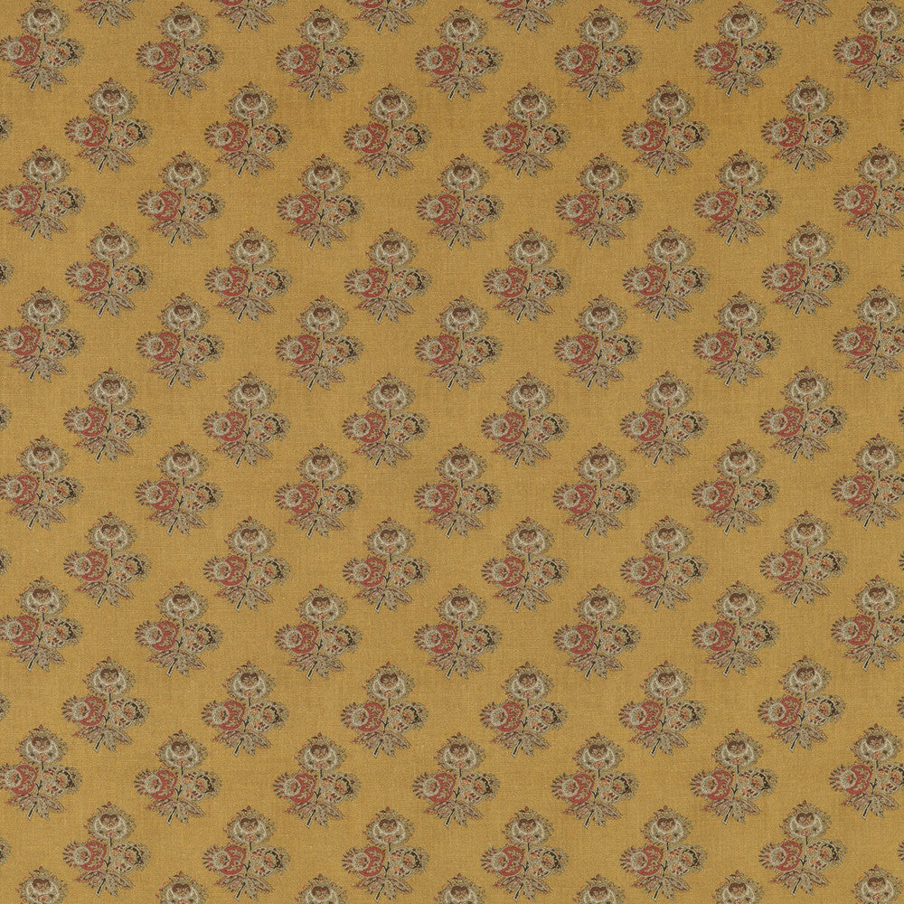 Poppy Paisley Ochre by G P & J Baker Designer Fabric COROMANDEL SMALL PRINTS VISCOSE - 82%;LINEN - 18% United Kingdom Horizontal: 5.4372 and Vertical: 5.91 54.372 - Swanky Fabrics -