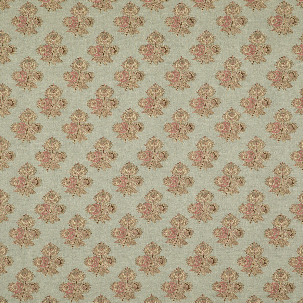 Poppy Paisley Aqua by G P & J Baker Designer Fabric COROMANDEL SMALL PRINTS VISCOSE - 82%;LINEN - 18% United Kingdom Horizontal: 5.4372 and Vertical: 5.91 54.372 - Swanky Fabrics -