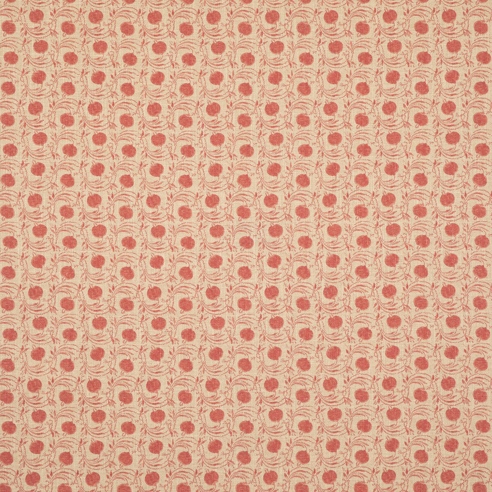 Seed Pod Red by G P & J Baker Designer Fabric COROMANDEL SMALL PRINTS VISCOSE - 67%;LINEN - 33% United Kingdom - Horizontal: 3.8612 and Vertical: 5.91 54.372 - Swanky Fabrics -