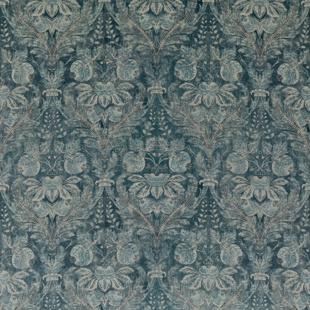 Lapura Velvet Blue by G P & J Baker Designer Fabric COROMANDEL COTTON - 56%;LINEN - 44% United Kingdom - Horizontal: 13.002 and Vertical: 23.246 52.008 - Swanky Fabrics -