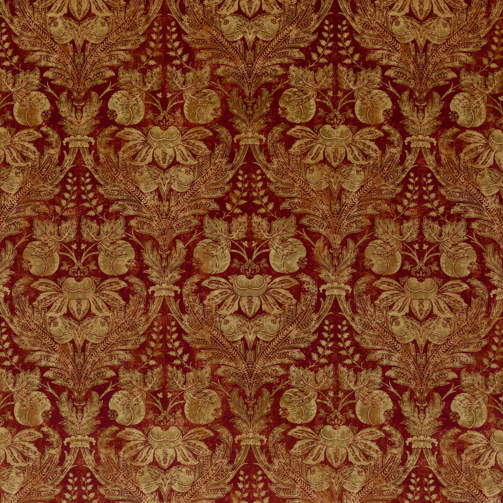 Lapura Velvet Indian Red by G P & J Baker Designer Fabric COROMANDEL COTTON - 56%;LINEN - 44% United Kingdom - Horizontal: 13.002 and Vertical: 23.246 52.008 - Swanky Fabrics -