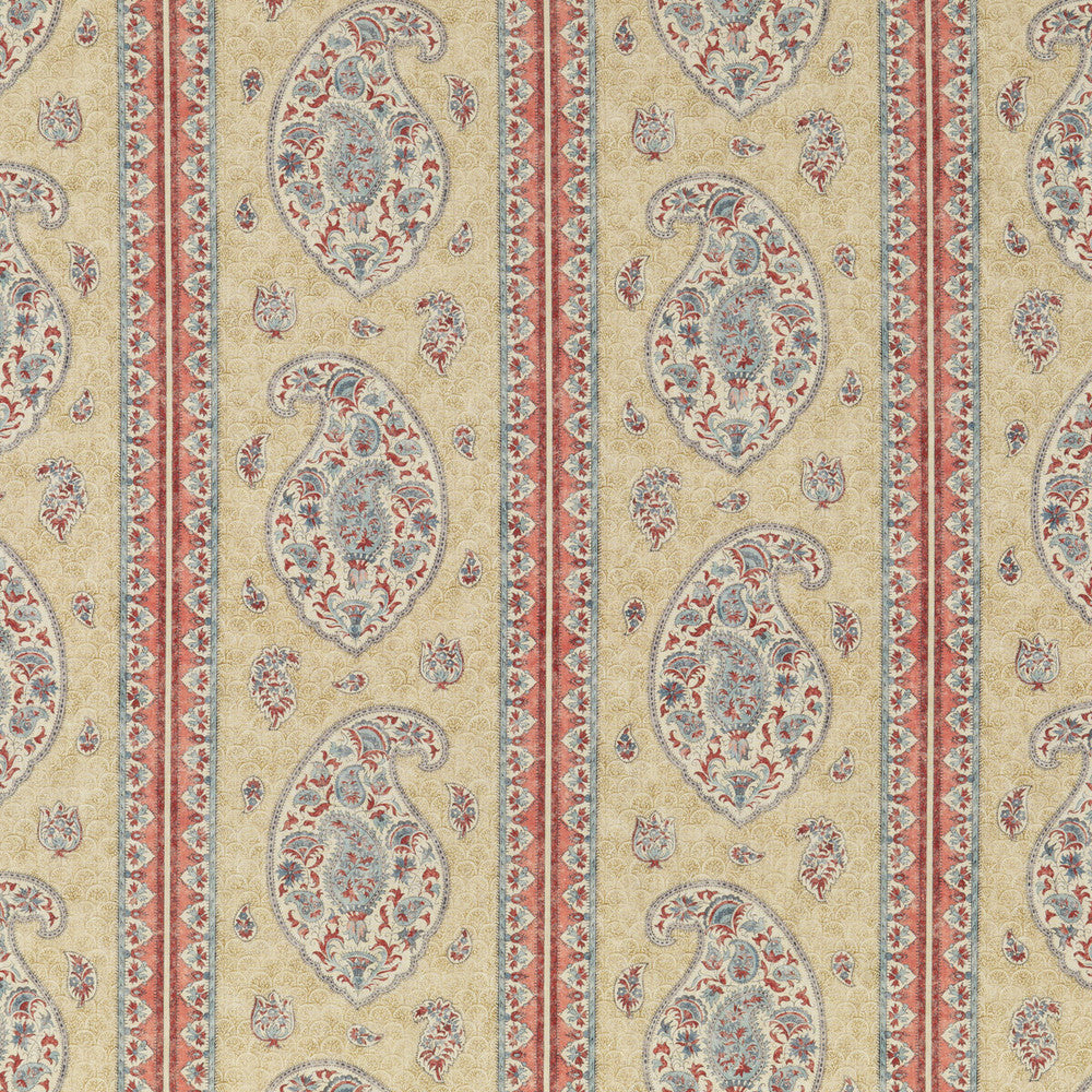 Coromandel Red/Blue by G P & J Baker Designer Fabric COROMANDEL LINEN - 100% United Kingdom - Horizontal: 13.593 and Vertical: 24.822 54.372 - Swanky Fabrics -
