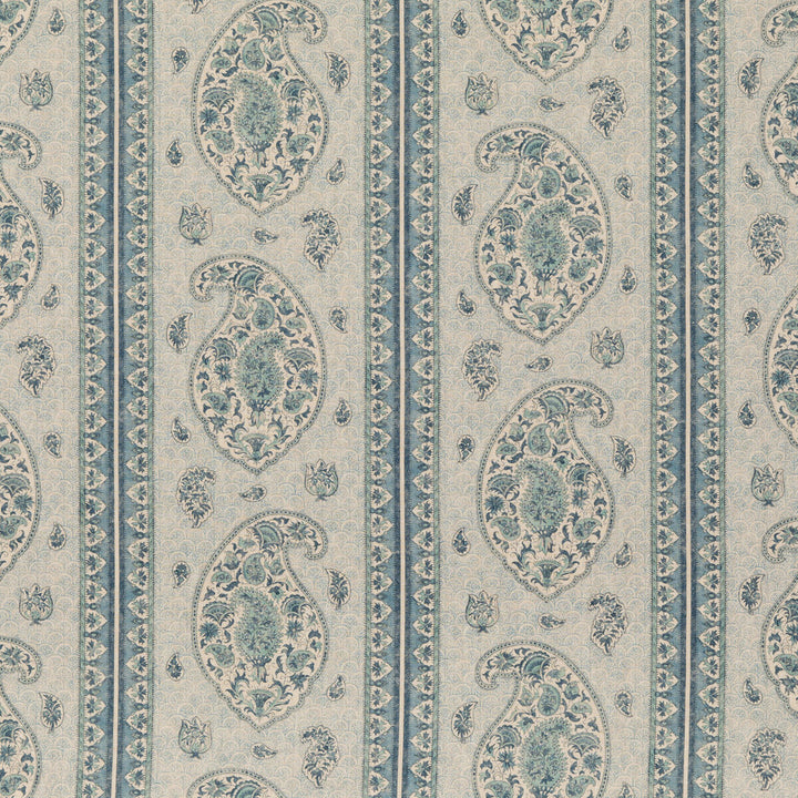 Coromandel Blue by G P & J Baker Designer Fabric COROMANDEL LINEN - 100% United Kingdom Horizontal: 13.593 and Vertical: 24.822 54.372 - Swanky Fabrics -