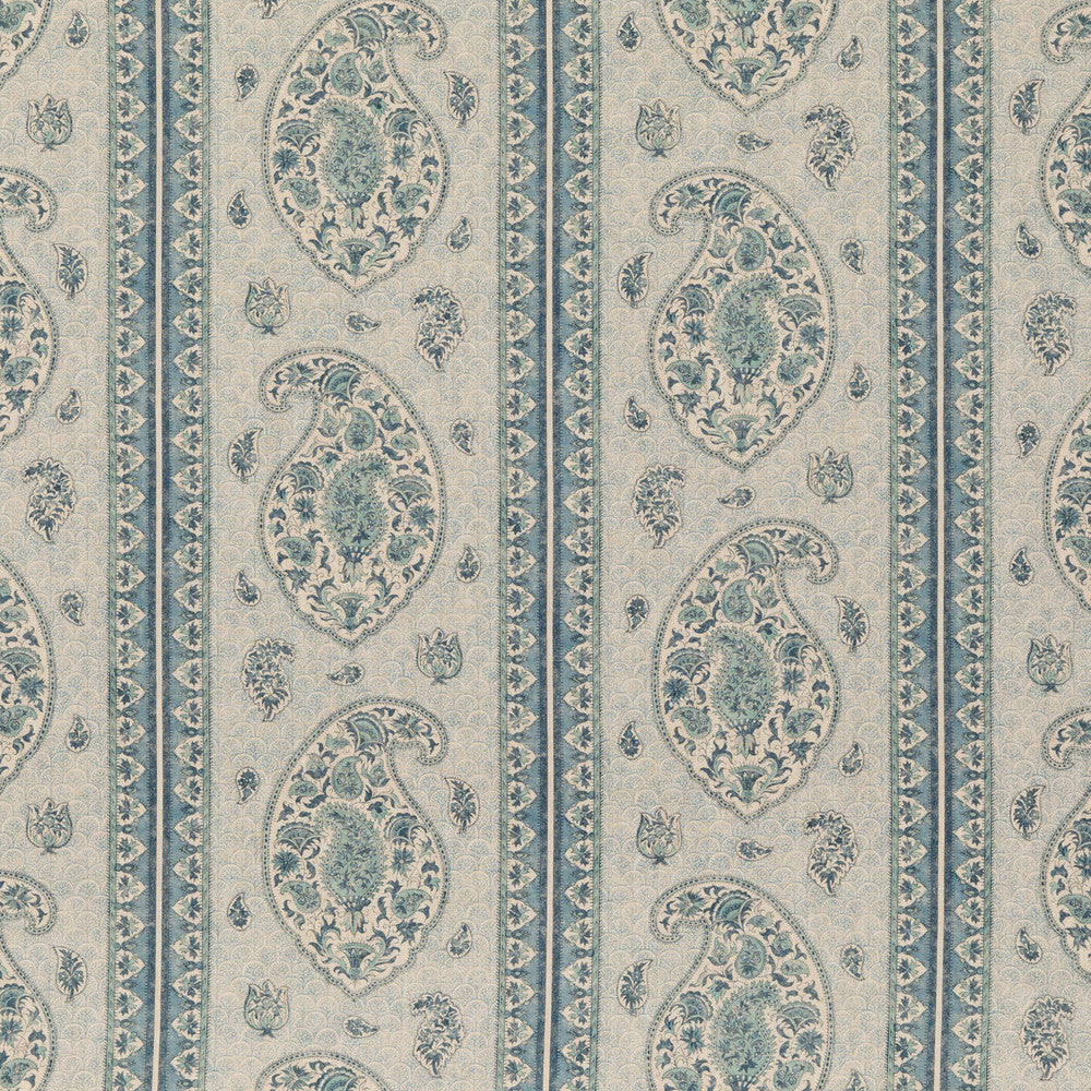 Coromandel Blue by G P & J Baker Designer Fabric COROMANDEL LINEN - 100% United Kingdom - Horizontal: 13.593 and Vertical: 24.822 54.372 - Swanky Fabrics -