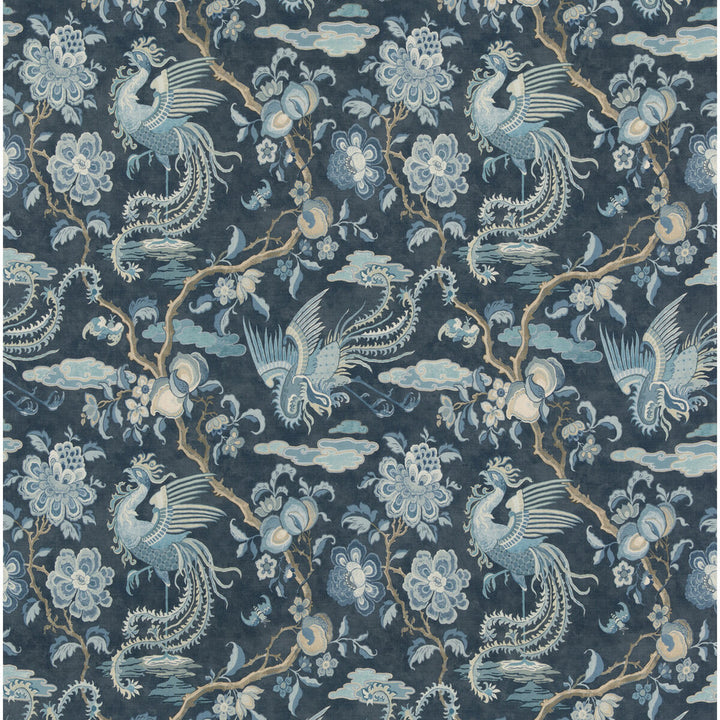Chifu Indigo by G P & J Baker Designer Fabric CHIFU LINEN - 100% Thailand MEDIUM Horizontal: 26.201 and Vertical: 30.732 52.402 - Swanky Fabrics -