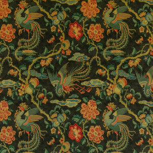 Chifu Velvet Charcoal/Multi by G P & J Baker Designer Fabric