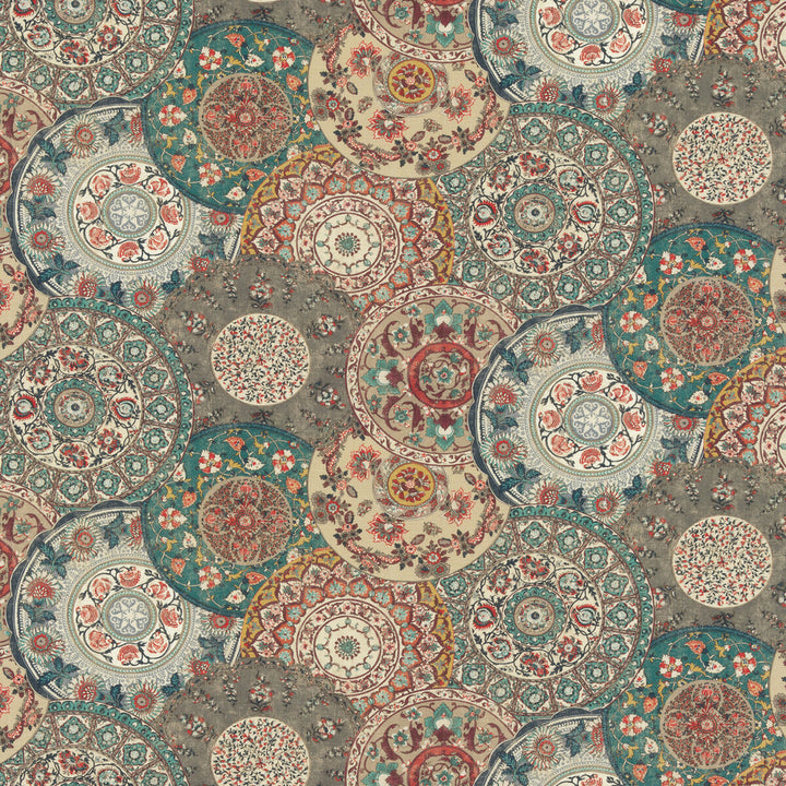 Imari Teal by G P & J Baker Designer Fabric CHIFU VISCOSE - 67%;LINEN - 33% United Kingdom HEAVY Horizontal: 53.978 and Vertical: 24.428 53.978 - Swanky Fabrics -