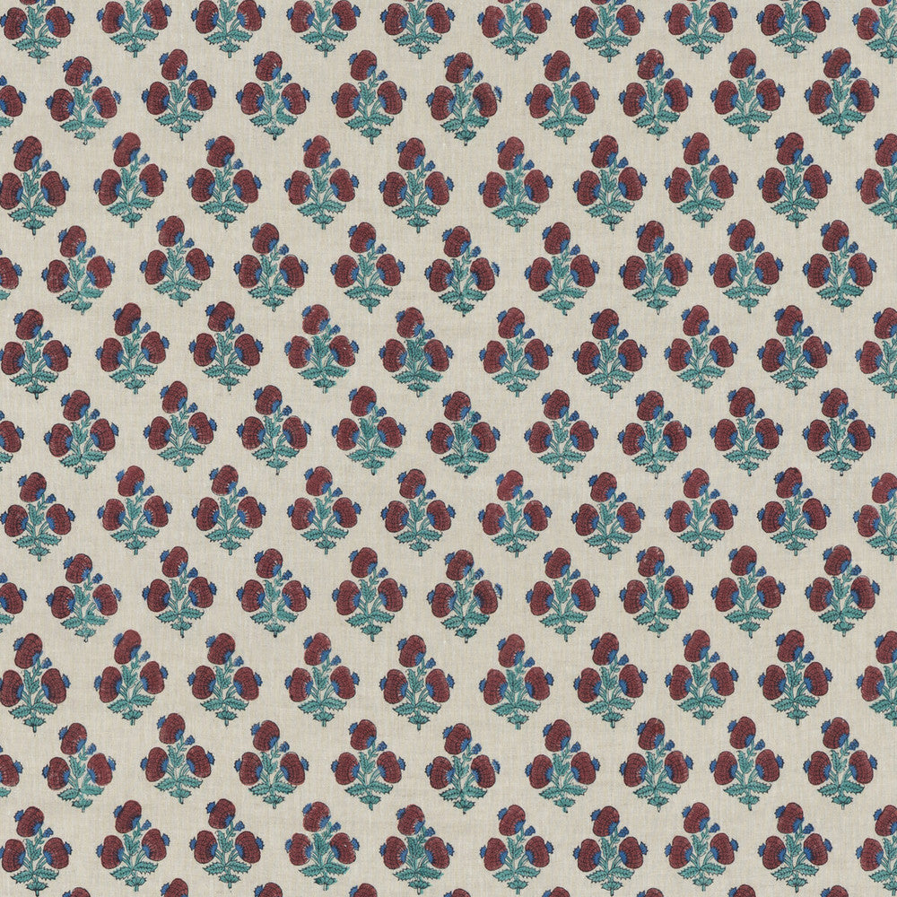 Jaipur Poppy Red/Blue by G P & J Baker Fabric G P & J Baker Fabric Jaipur Poppy Red/BlueFabric PORTOBELLO LINEN - 100% India </p><p>Repeat: H: 3.349, V: 5.91 53.584 - Fabric Carolina -