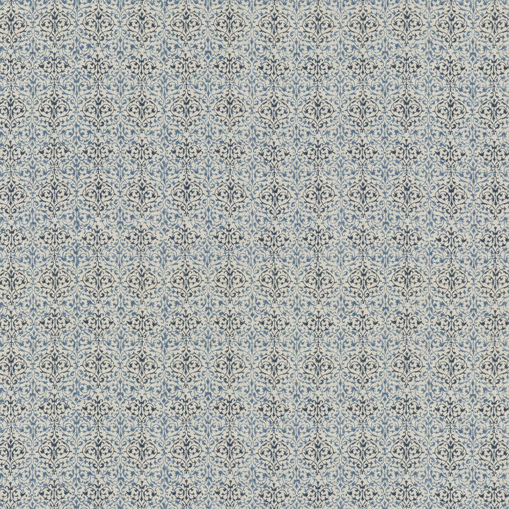 Arabesque Blue by G P & J Baker Designer Fabric PORTOBELLO LINEN - 100% India Horizontal: 3.546 and Vertical: 7.092 56.736 - Swanky Fabrics -