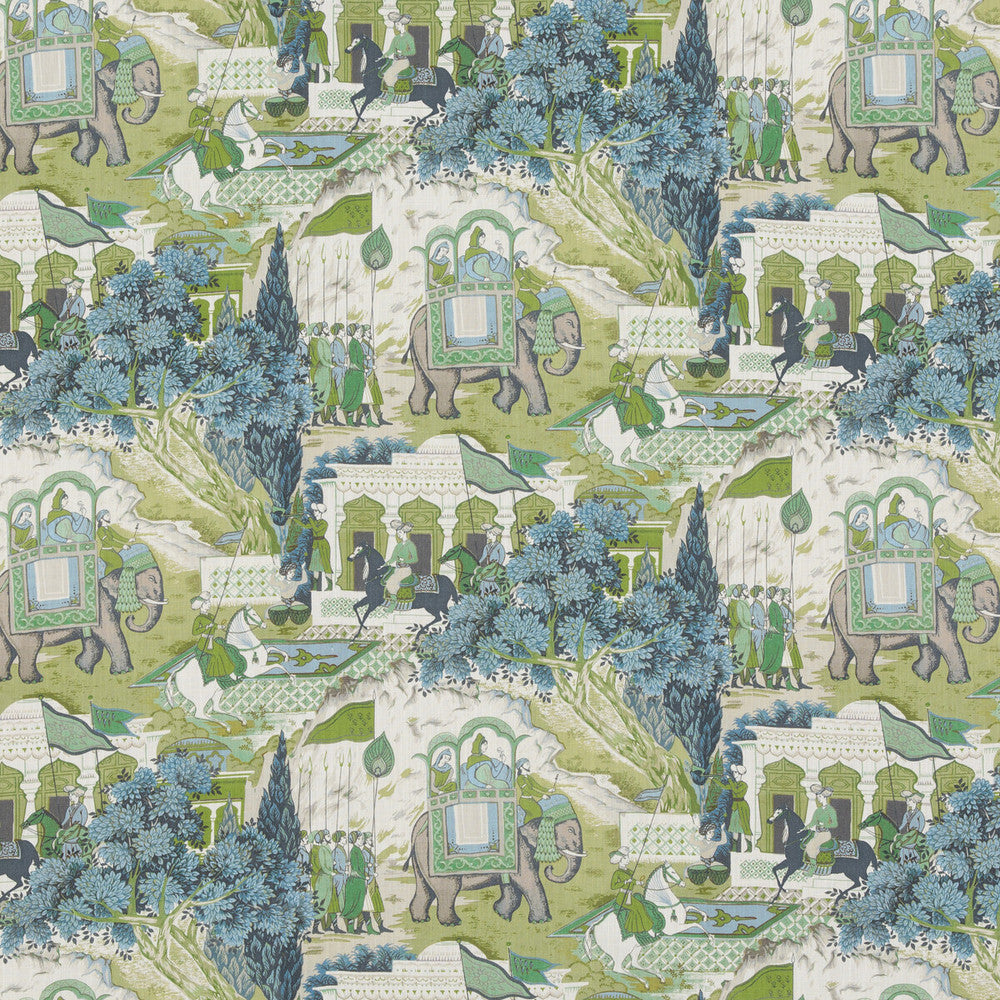Shalimar Teal by G P & J Baker Fabric G P & J Baker Fabric Shalimar TealFabric CASPIAN COTTON - 90%;LINEN - 10% United Kingdom </p><p>Repeat: H: 17.73, V: 21.67 53.19 - Fabric Carolina -