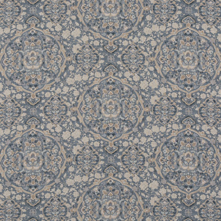 Kiana Blue by G P & J Baker Designer Fabric CASPIAN VISCOSE - 67%;LINEN - 33% United Kingdom Horizontal: 16.942 and Vertical: 23.64 51.22 - Swanky Fabrics -